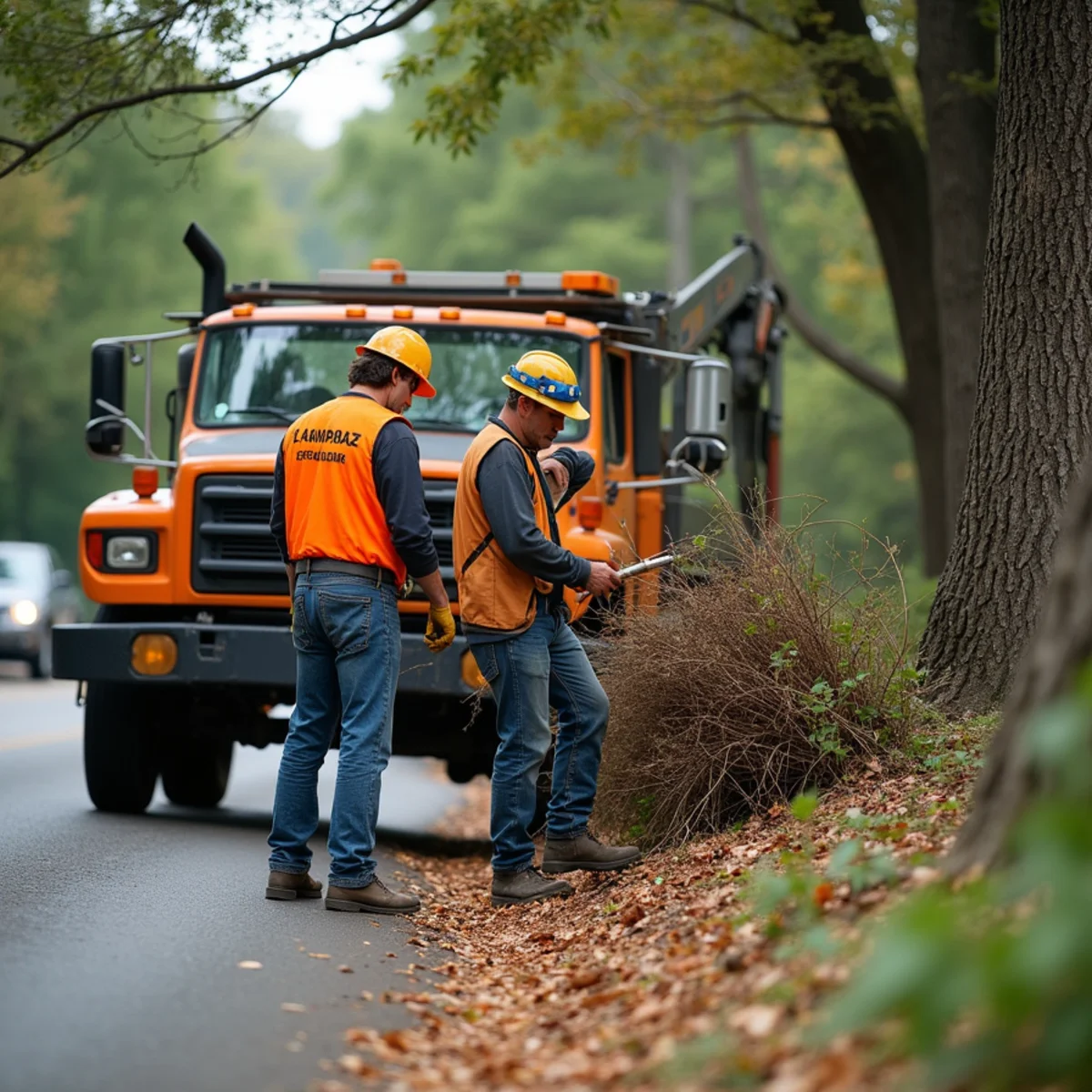 CLT Grapple & Stump crew providing tree service in a Albemarle, NC neighborhood