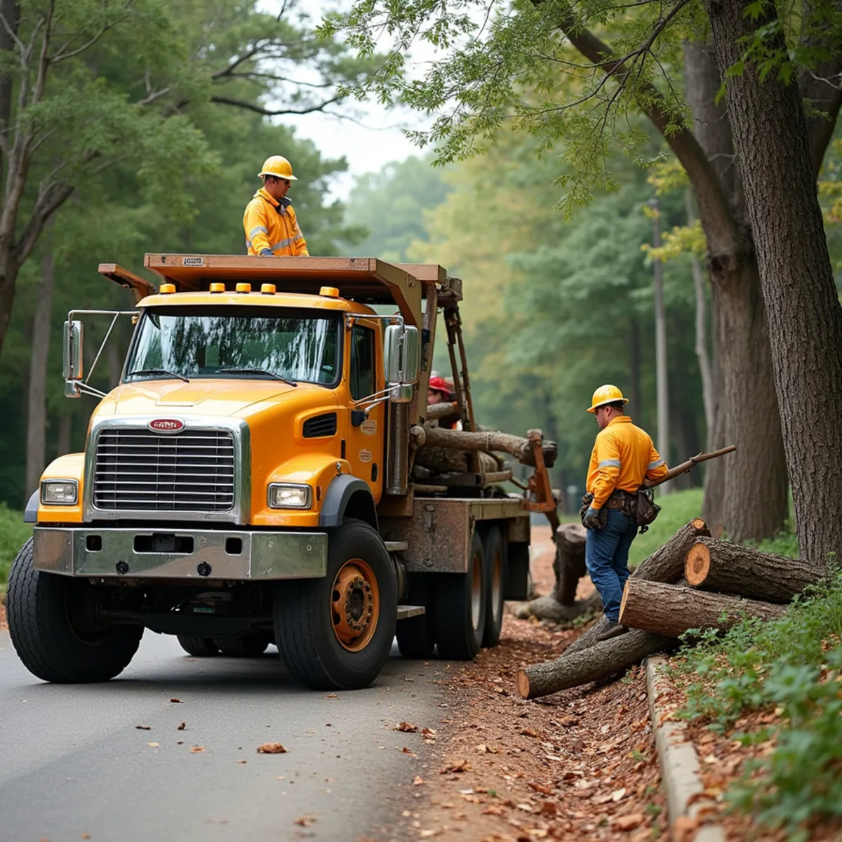 CLT Grapple & Stump crew providing tree service in a Bessemer City, NC neighborhood