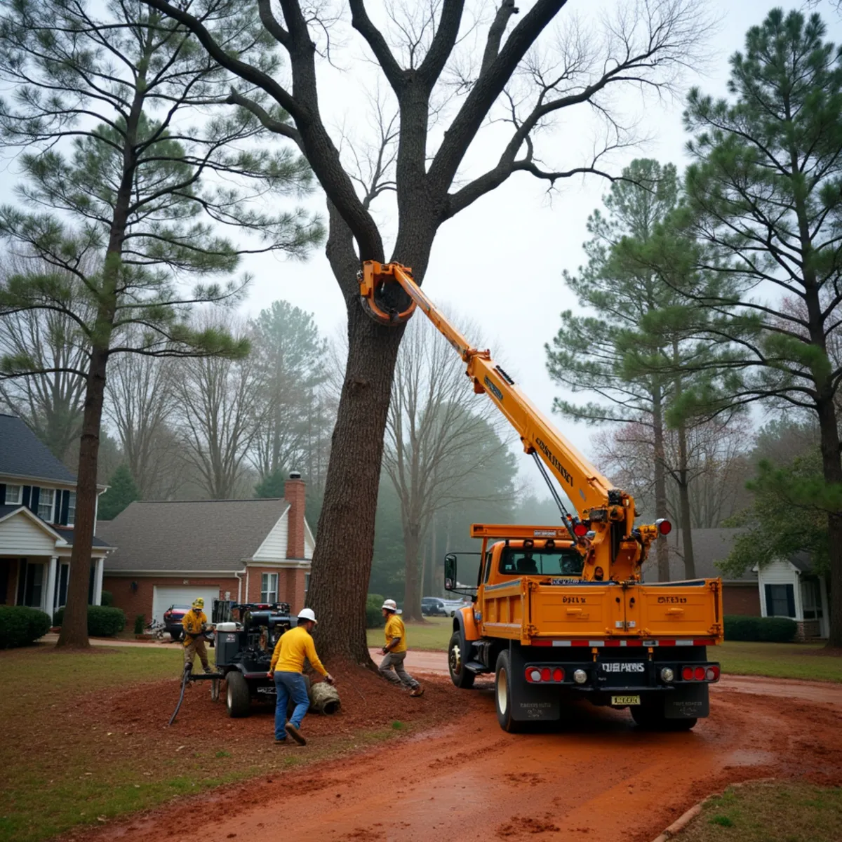 Technical grapple extraction on a multi-acre Weddington, NC estate