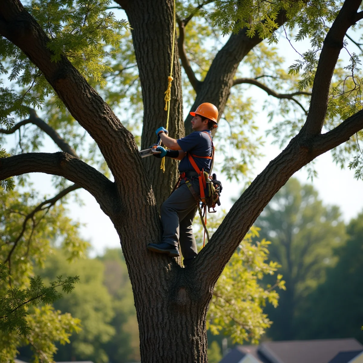 CLT Grapple & Stump crew performing tree trimming & pruning in Charlotte, NC
