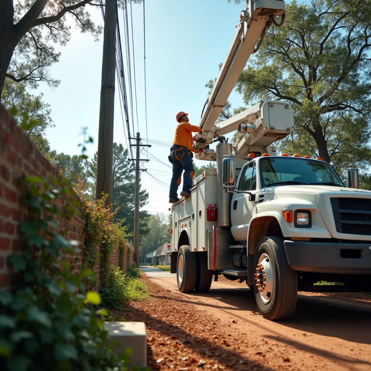 CLT Grapple & Stump crew performing utility line tree clearing in Charlotte, NC